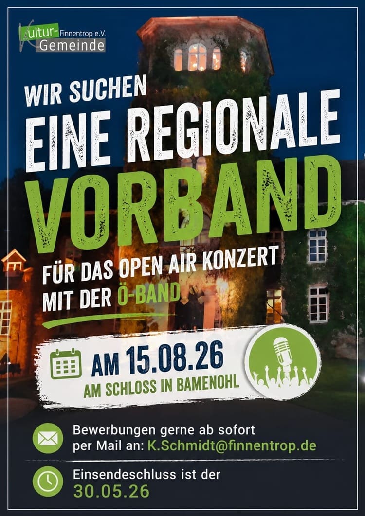 Aufruf Vorband 2026